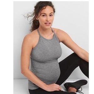 Maternity Breathe High Neck Shelf Tank